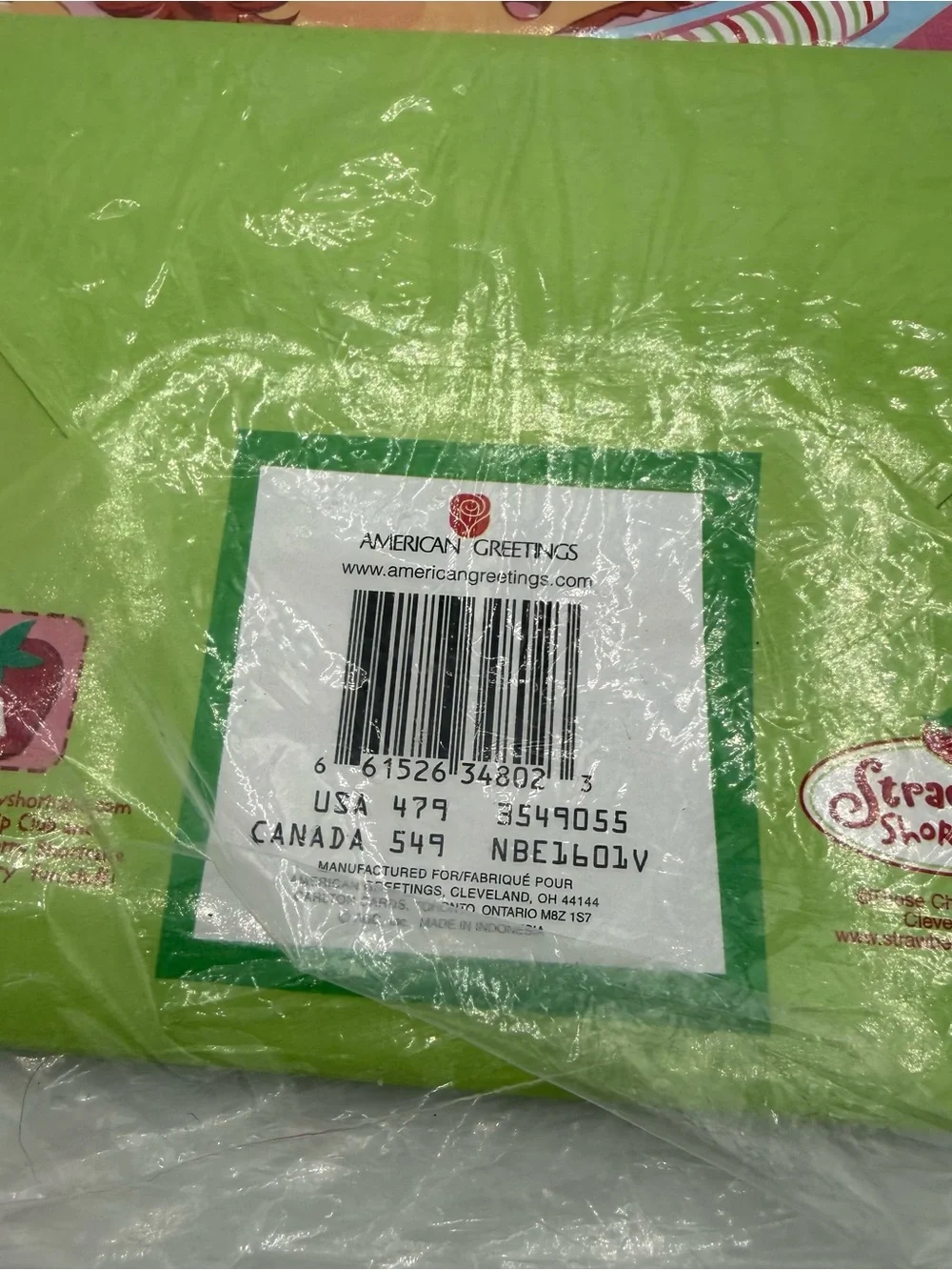Strawberry Shortcake Gift Bag Set (6) American Greetings 10x13 Carlton vintage